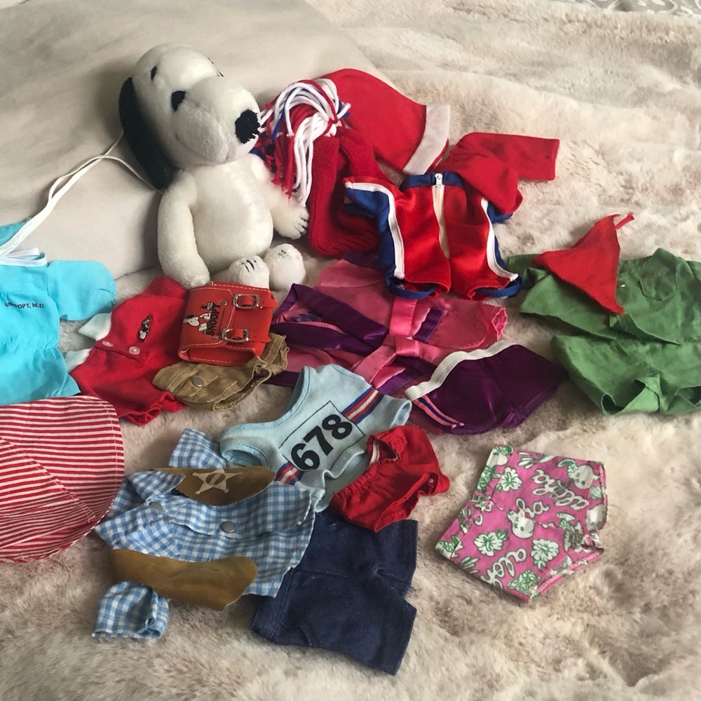 Vintage 1960s Plush Snoopy Dress-Up with Assorted Clothes